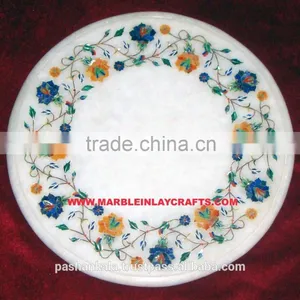 Marble Inlay Coffee Table Top thumbnail-1