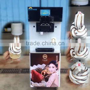 Digital Touch Screen Frozen Yogurt Rainbow With Jam Centre Frozen Yogurt Ice Cream Machine thumbnail-1