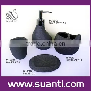 Black Modern Polystone Bathroom Accessory Set China thumbnail-1