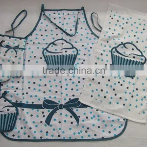 Printed Cotton Kitchen Towel Set Wholesale Oven Mitten & Pot Holder Christmas Design or Everyday Design thumbnail-2