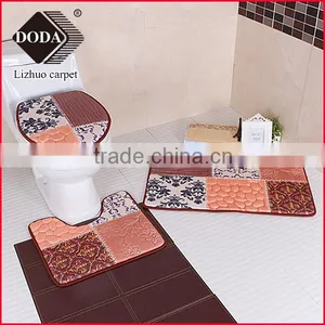 New Design Flower Printing Embossing 100% Polyester Shaggy Carpet /bath Mat thumbnail-6