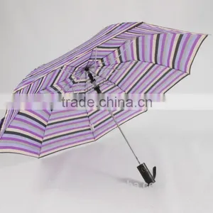 Striped Design Folding Umbrella 2 Fold Striped Patio Umbrellas thumbnail-5