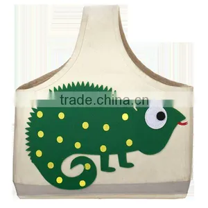 Best Seller Textile Organizer Cotton Canvas Storage Caddy With Felt Embroidery thumbnail-5