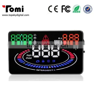 5'5 E300 Car HUD Head Up Display Speed, RPM, Water Temp,E300 HUD Fuel Consumption Speed, Throttle Angle, OBD2, OBDII Interface thumbnail-1