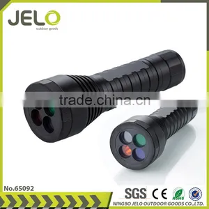 Ningbo JELO Powerful XPE R2 Green Blue Red White 4 Color Torch Tactical Flashlight thumbnail-1