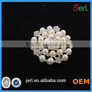 New Crystal Rhinestone Antique Shank Pearl Flower Button thumbnail-3