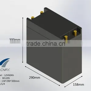 12V 60Ah Li-ion Rechargeable LiFePO4 Starter Battery Pack for Electric Scooter/Motorcycles thumbnail-1