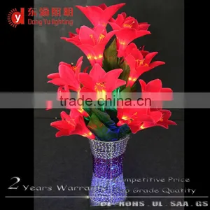 Interior House Warming Decoration Waterproof Lily Flower Vase Light thumbnail-2