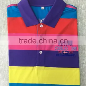 100%cotton Yarn Dyed Jersey Double Mercerized Cotton T-shirt thumbnail-1