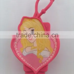 2016 Beautiful Girl Cartoon Silicone Key Holder Gift Party Favors-pink thumbnail-1