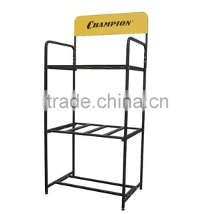 Metal Black Two Level Floor Stand Retail Metal Hand Steel Tools Display Rack thumbnail-1
