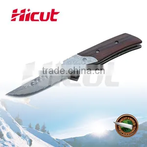 Damascus Steel Folding Pocket Knife thumbnail-1