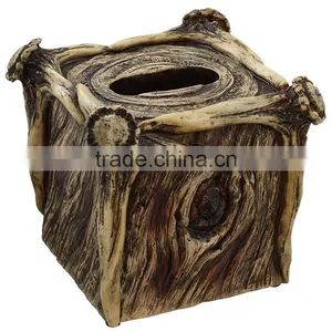 Personalized Handmade Painted Decorative Poly Resin Deer Antler Tissue Box Cover Holder thumbnail-1