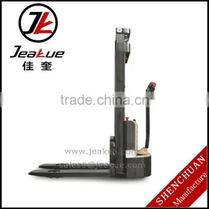High Quality 1.2T Load Capacity Walkie Full Electric Stacker Jeakue ES12 thumbnail-1