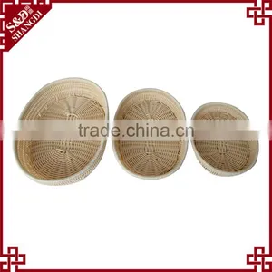 S&D Custom Size Mordern Design 100% Hand Woven Fruit Vegetable Basket Plastic Fruit Plate thumbnail-6