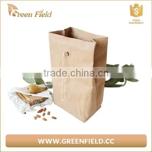 Lunch Bag Foldable Washable Kraft Paper Lunch Cooler Bag thumbnail-1