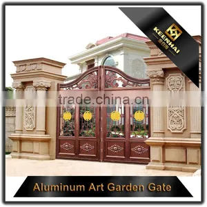 Outdoor Powder Coated Cast Aluminum Decorative Garden Arch With Gate for Villa thumbnail-5