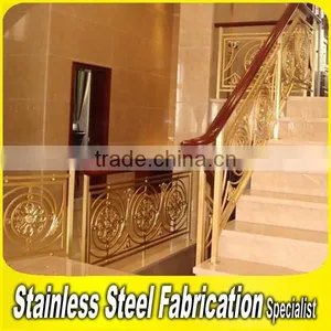 Brass Finish Customed Aluminum Railing Baluster thumbnail-2