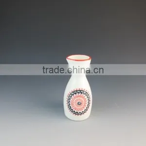 Ceramic Eco-friendly Japanese Style Wine Bottle for Japanese Sake With Emboss Decal thumbnail-1