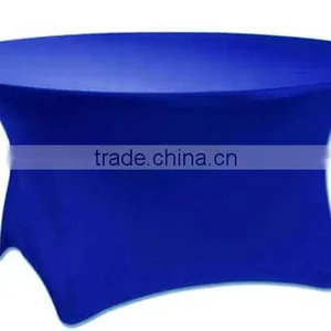 Hotsale Spandex Plain Blue Table Cover for Hotel Restaurant Weddings thumbnail-1