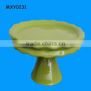 Decorative Green Wholesale Porcelain Cake Stand thumbnail-1