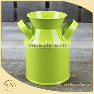 Metal Painted Mini Milk Can thumbnail-1