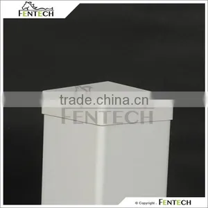 4" x 4" White External Flat Plastic Fence Post Caps thumbnail-1