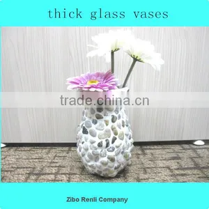 Coffee Decoration Glass Pebbles Thick Glass Vase for Sale thumbnail-1