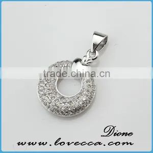 Sell Letter S Copper Pendant Jewelry With Silver Color Micropave Setting Pendant for Factory Price thumbnail-3