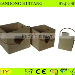 Unfinished Factory Custom Wooden Bucket thumbnail-5