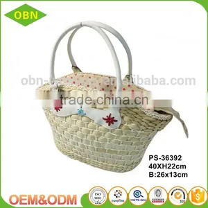 Ladies Summer Beach Designer Straw Handbag thumbnail-1