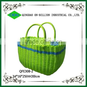 Handmade Woven PE Hollow Pipe Bag thumbnail-1