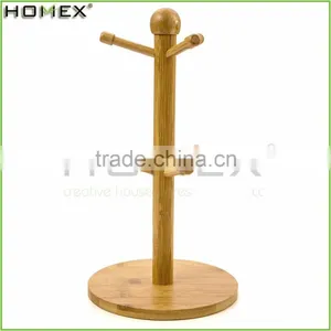 Bamboo Mug Tree and Cup Holder/Mug Holder Hanger/Homex_FSC/BSCI Factory thumbnail-1