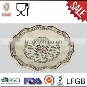 Wavy Design Hot Selling Melamine Plates New Designs Dinner Plate thumbnail-1