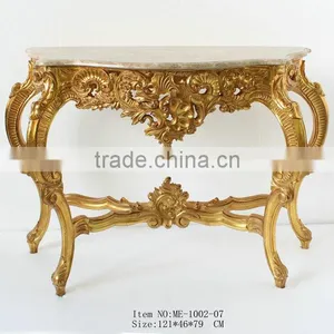 Elegant Antique Silver Console Table for Living Room thumbnail-1