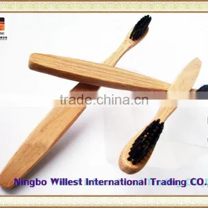 Hotel Disposable Oval Bristle Bamboo Handle Toothbrush thumbnail-2