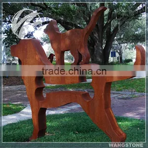 Garden Art Decoration Dog and Cat Animal Sculpture thumbnail-1