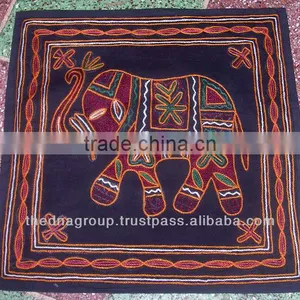 Embroidered Elephant Design Cushion Covers-100 thumbnail-1