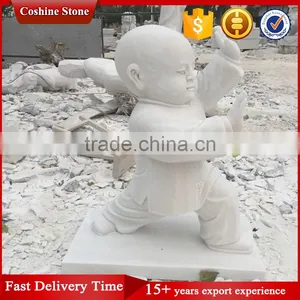 Decotative Handmade White Marble Buddha Statue For Sale thumbnail-3