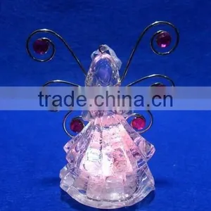 LED Lighted Butterfly Wings Acrylic Angel Xmas Decoration thumbnail-3