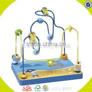 Wholesale Hot Sale Baby Wooden Beads Maze Toy Funny Wooden Beads Maze Toy Lovely Wooden Beads Maze Cubic Toy W11B048 thumbnail-2