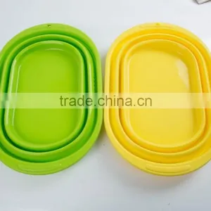 Silicone Square Shaped Collapsible Wash Basin,storage Bowl thumbnail-3