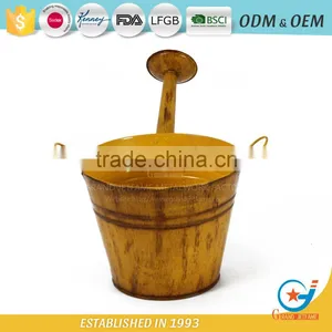 10 Inch Garden Unique Powder Coated Coloured Metal Plant Colored Flower Pots Coloured Plant Pots Metal thumbnail-2