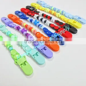 New Designed ABS Bead Resin Baby Pacifier Clip thumbnail-1