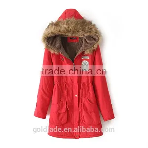 High Quality Womens Parka Coat Fur Hood For Winters European Down Feather Overcoat thumbnail-1
