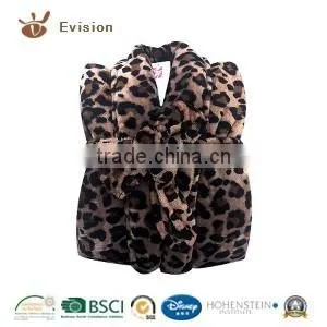 2016 NEW Flannel Fleece Bathrobe With Double Face Print Color thumbnail-1
