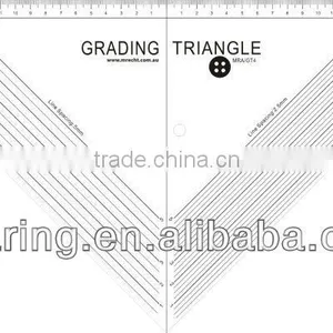 Kearing Brand,sewing Pattern Patchwork Craft Ruler,good Acrylic Sewing Triangle Grading Set Square for Patchwork #T046 thumbnail-1