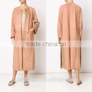 Hot Sale High Quality Women Long Suede Coats Wholesale thumbnail-5