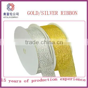 1' Silver Metallic Colour Ribbon thumbnail-2