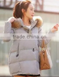 GZY Wholesale Pink Coat Fur Hood at Low Price thumbnail-2